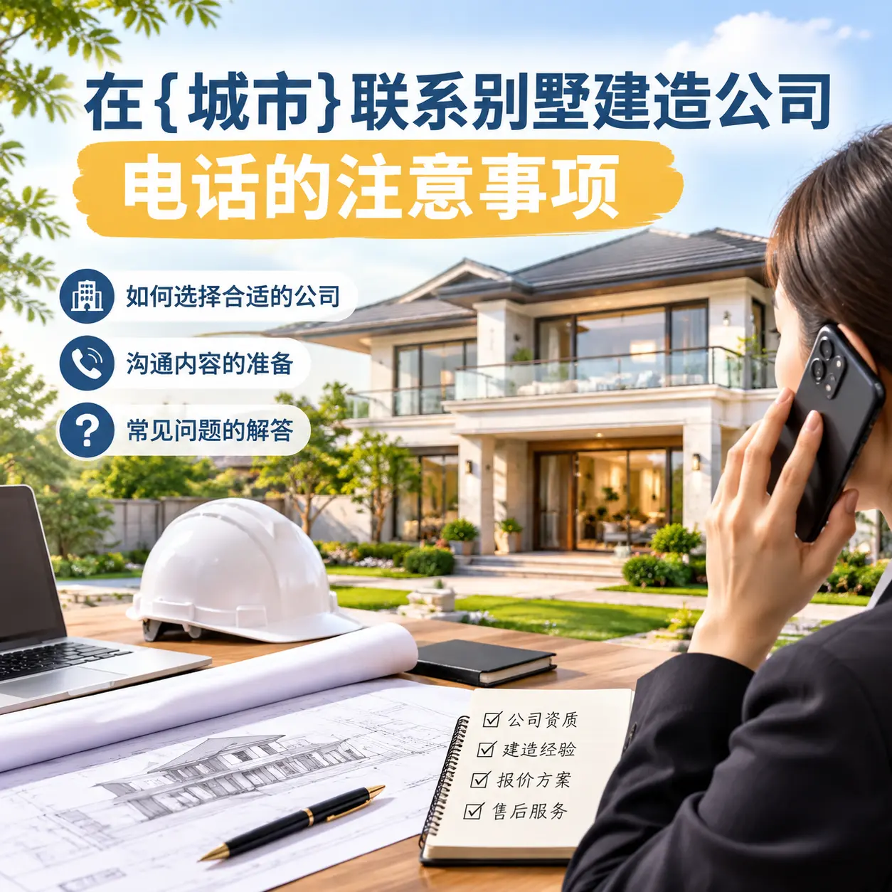 在绥阳联系别墅建造公司电话的注意事项