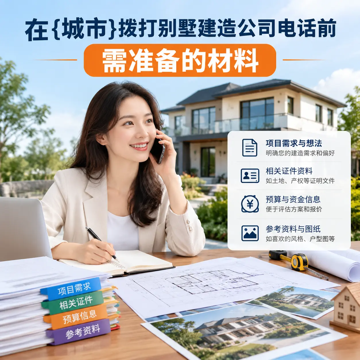 在绥阳拨打别墅建造公司电话前需准备的材料