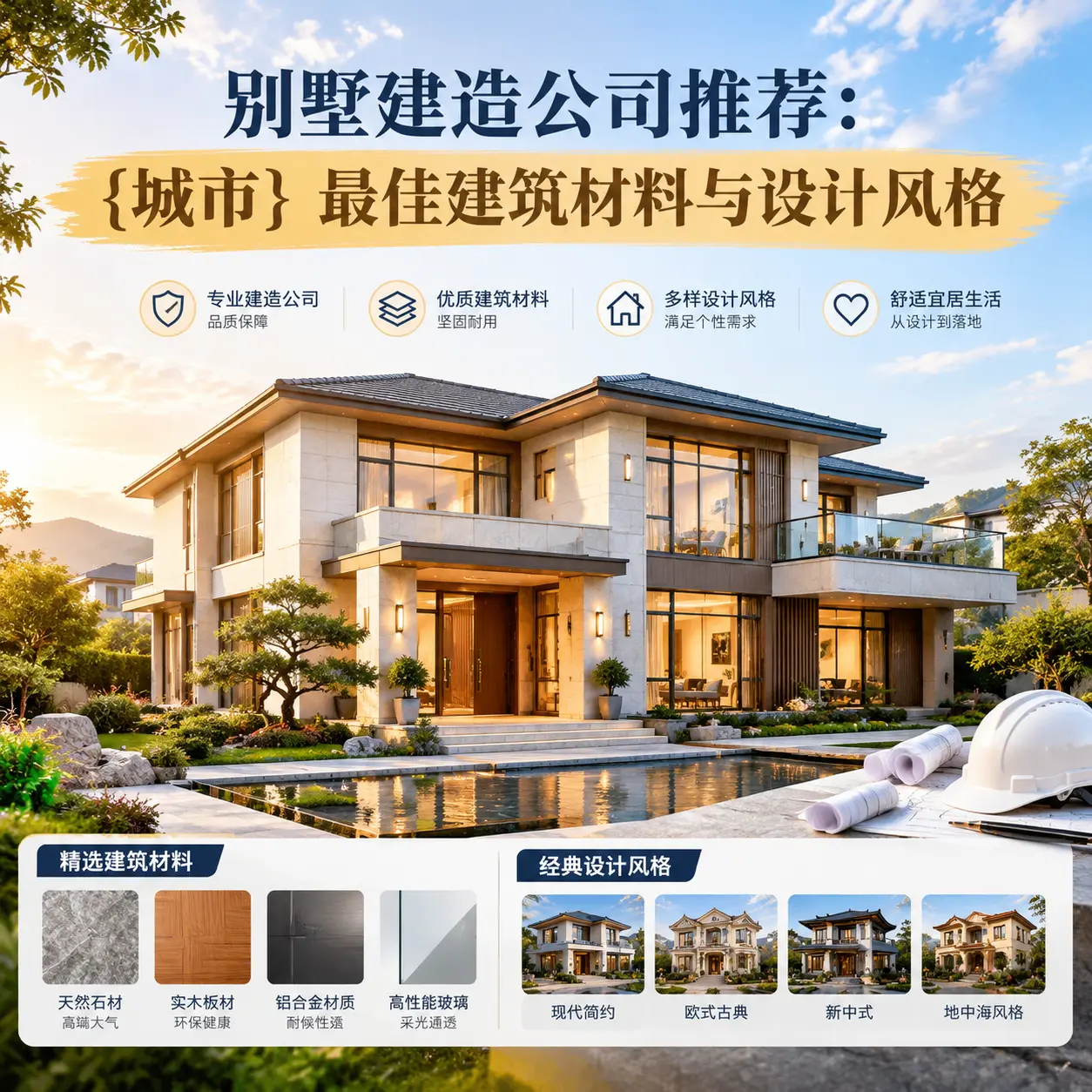 别墅建造公司推荐： 绥阳 最佳建筑材料与设计风格
