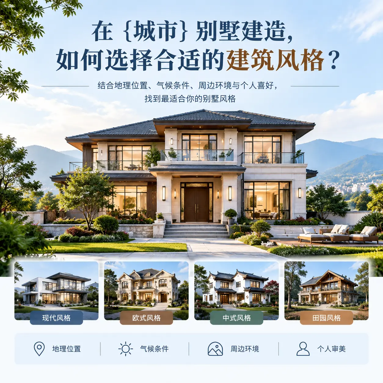 在 绥阳 别墅建造，如何选择合适的建筑风格？